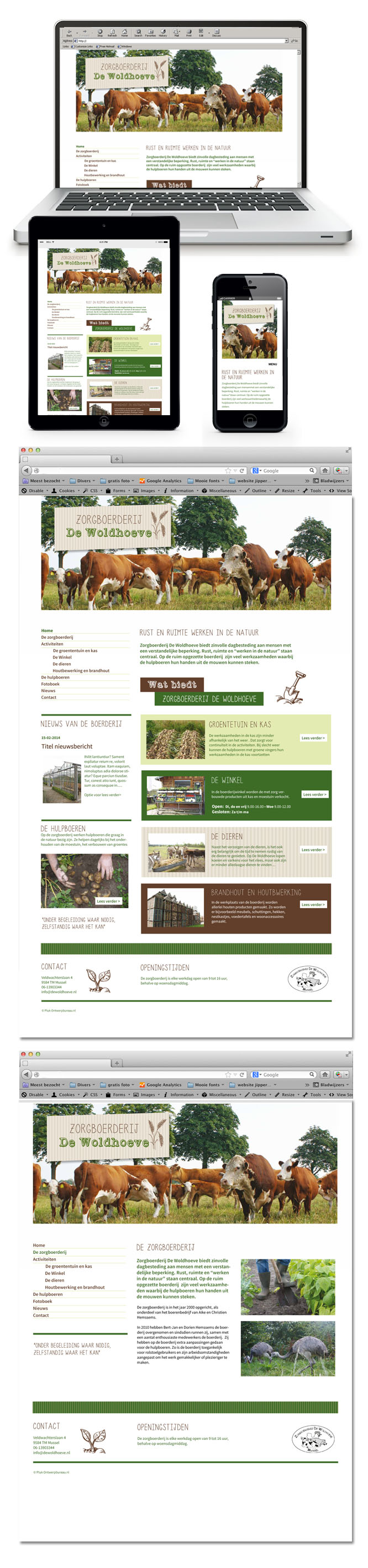 Website Zorgboerderij De Woldhoeve